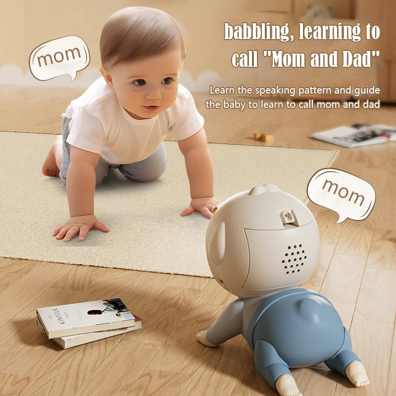 Baby Crawling Toys with Sound Electric Baby Doll Toy for Toddler Learn To Climb Educational Toddler Moving Toy 0-6-12Months Gift